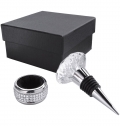 SET VINHO DIAMANTE PRETO/PRATA