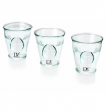 SET DE 3 COPOS DE VIDRO TRANSP.