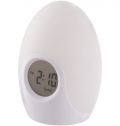 RELOGIO DESPERTADOR COM LUZ 'EGG' BRANCO