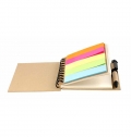 BLOCO DE NOTAS E POST-IT C/ ESFEROGRAFICA RECICLADA