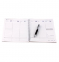 AGENDA DE SECRET�RIA SEMANAL COM ARGOLAS E CAPA A4