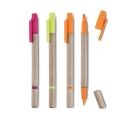 CARTON BODY PEN W/ HIGHLIGHTER