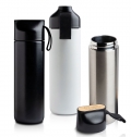 600ML THERMOS BOTTLE, BAMBOO DETAIL