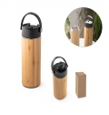 LAVER. THERMOS BOTTLE IN BAMBOO, STAINLESS STEEL AND PP