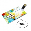 USB FORMATO CARTAO DE 2GB IMPRESSAO QUADR. 2 LADOS