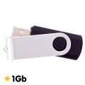 USB PL�STICO COM CAPACIDADE DE 1GB SEM IMPRESS�O PRETO