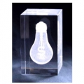 pe�a de vidro 30x30x45mm com grava�ao 3D no interior