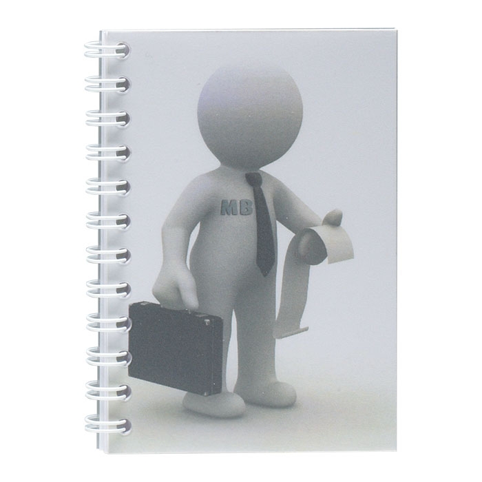 NOTEPAD A7 PP COVER WITH SPIRAL4 COLORS 2 SIDES