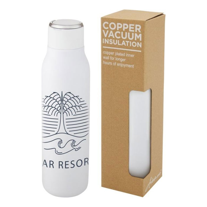 Vacuum insulated 600ml copper bottle with metal loop M