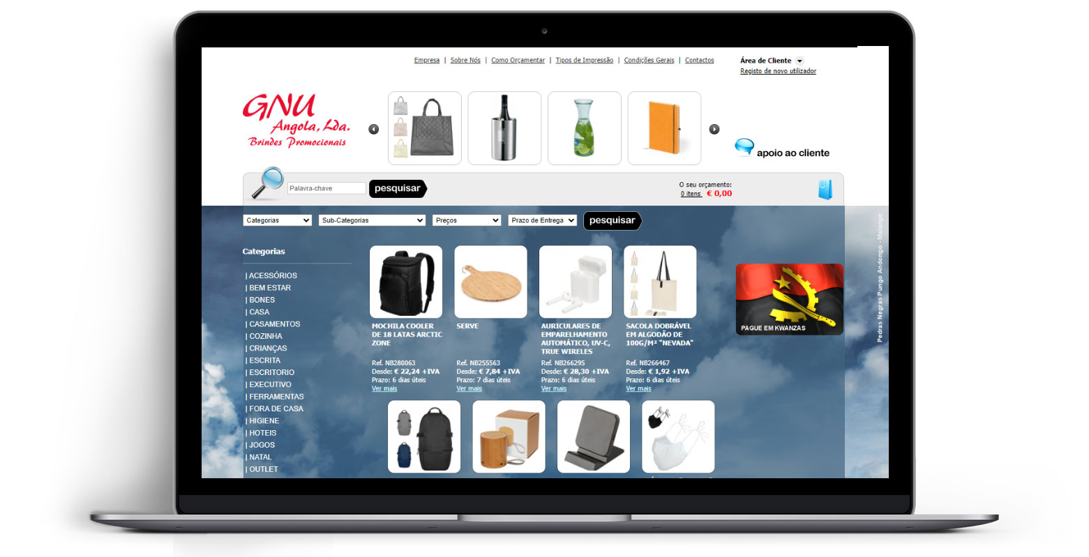 Virtual store GNU Angola