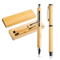 BAMBOO BALL PEN AND ROLLER SET IN GIFT CASE