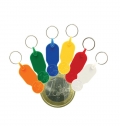 KEY RING WITH 1  CHIP FOR SHOPPING CART, PS PLASTIC