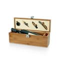 SYRAH. Conjunto para vinho em bambu, ABS e a�o inoxid�vel