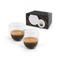 EXPRESSO. Conjunto de caf� em vidro borossilicato com 2 copos 75 mL
