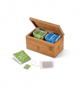 BURDOCK. Caixa de ch�s em bambu, com 2 compartimentos e fecho com �man