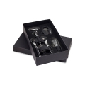 STAINLESS STEEL WINE SET WITH A CORKSCREW, FOIL CUTTER,