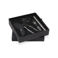 STAINLESS STEEL WINE SET WITH CORKSCREW, WINE COOLER AN