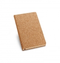 ADAMS A6. A6 CORK NOTEPAD WITH IVORY-COLORED PLAIN SHEE