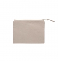 100% COTTON CANVAS POUCH, WITH ZIP