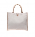 Saco de juta, com canvas 100% algod�o
