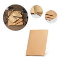 ALCOTT A5. A5 NOTEPAD WITH KRAFT PAPER COVER (250 G/M)
