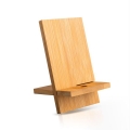 BAMBOO MOBILE PHONE HOLDER WITH CABLE SLOT