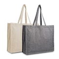 190G/M2 RECICLED  COTTON BAG WITH GUSSET AND LATERAL