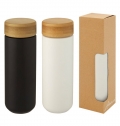 300 ml ceramic thermos cup with bamboo lid Lumi