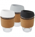 360 ml borosilicate glass thermos cup with cork handle