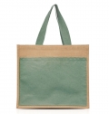 JUTE BAG WITH 100% COTTON FRONT POCKET