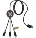 RPET 3 in 1 Luminous Logo Augmented Charging Cable wit