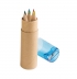 ROLS. Caixa com 6 l�pis de cor e tampa com afia
