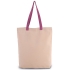 SHOPPER BAG WITH GUSSET AND CONTRAST COLOUR HANDLE