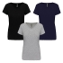 T-shirt de senhora decote V de manga curta