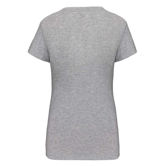 T-shirt de senhora decote V de manga curta
