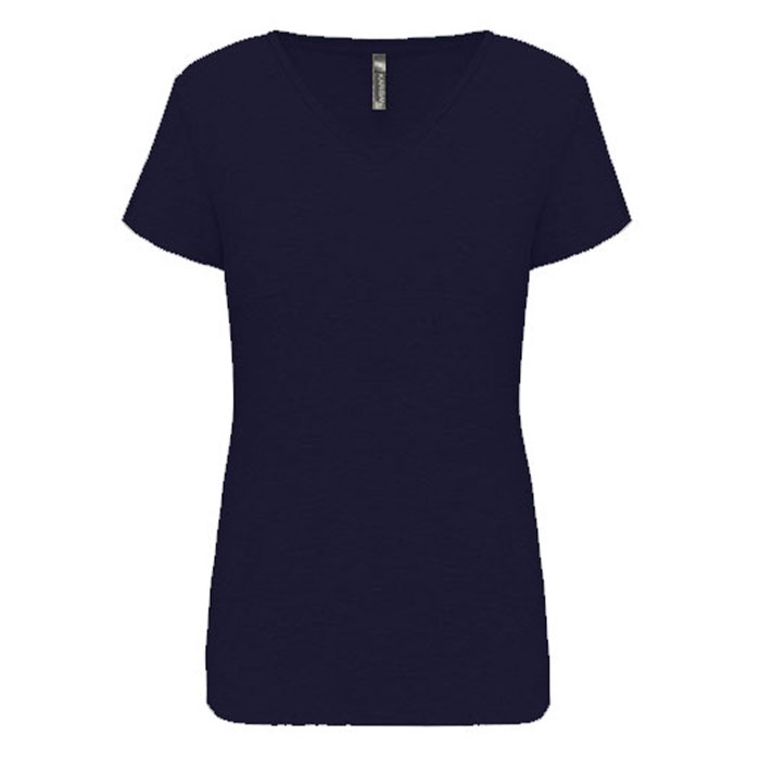 T-shirt de senhora decote V de manga curta