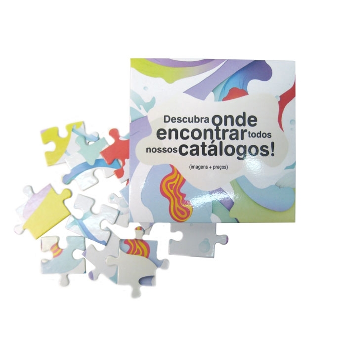 PUZZLE A5 12 PE�AS COM EMBALAGEM PERSONALIZ�VEL