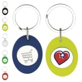 OVAL KEY RING CR-Z WITH 1 CHIP FOR SHOPPING CART, PLAS