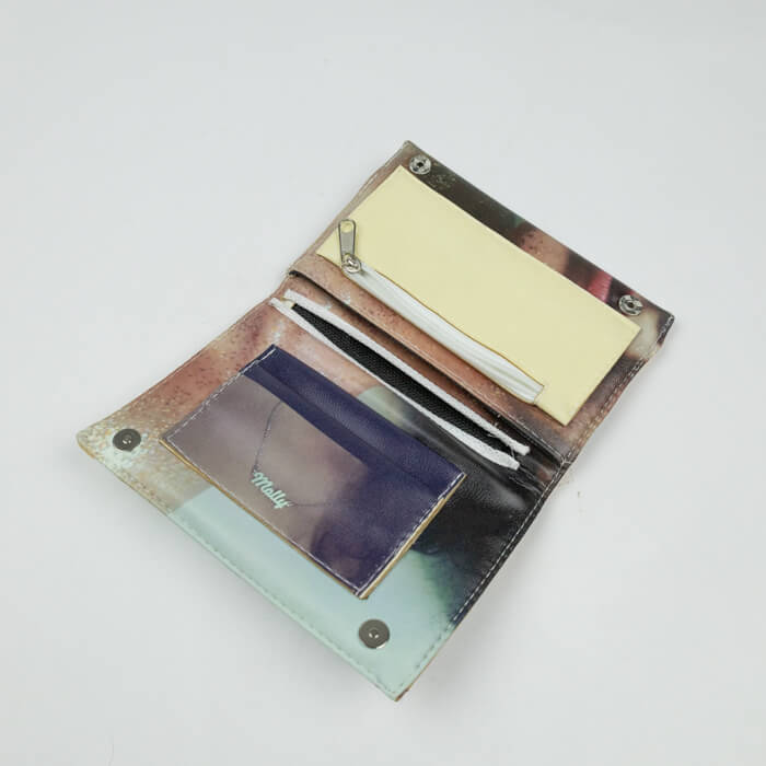 Wallet, card holder case,Nappa leather full color printmnzb
