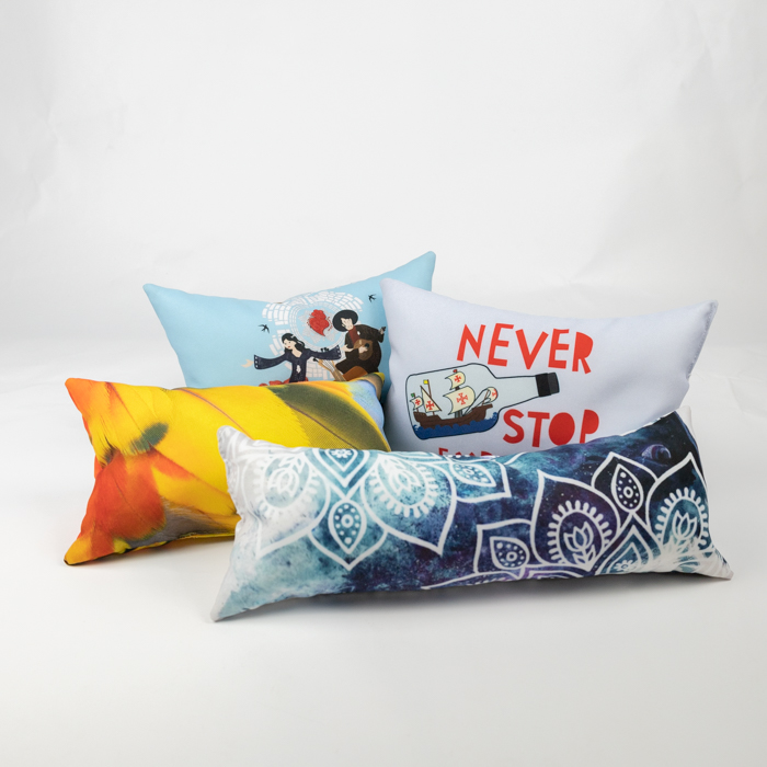 Pillow with filling, polyester, full color print