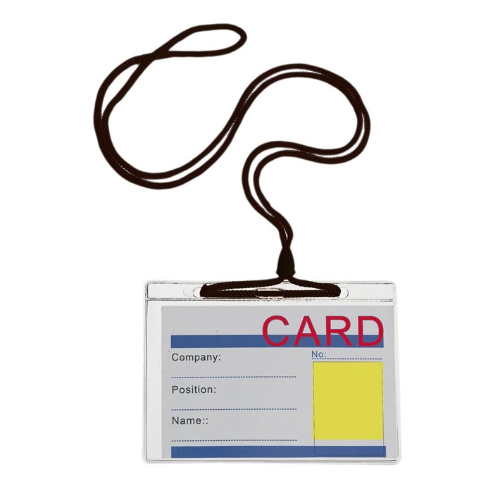 Identificador em PVC, com fio de pesco�o