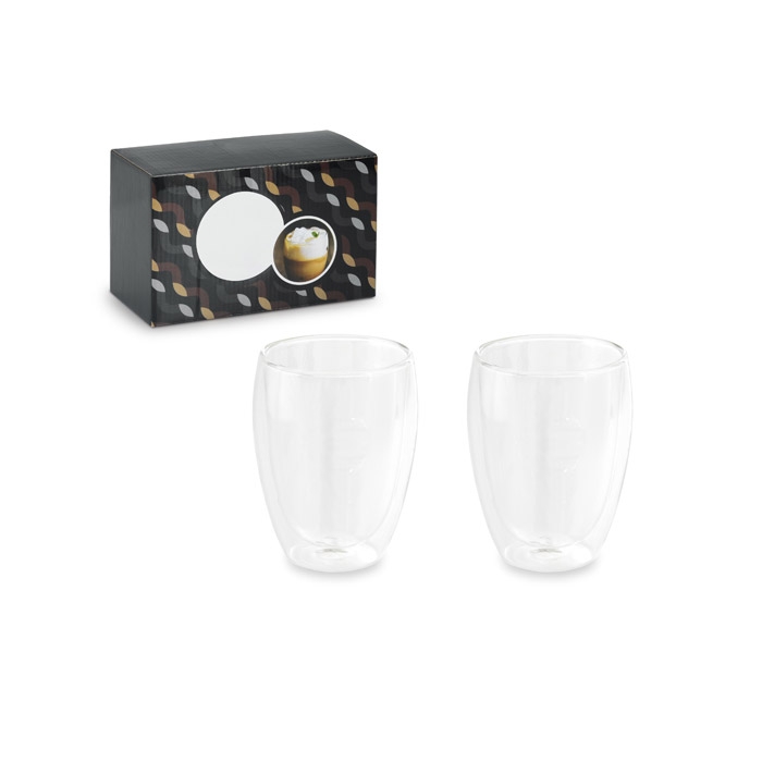 MACHIATO DUO. Conjunto de 2 copos de vidro borossilicato