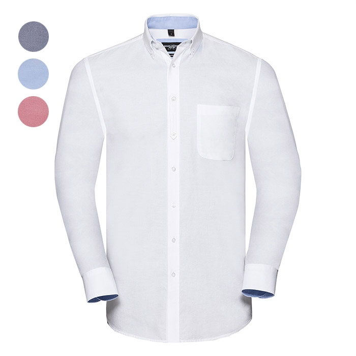 CAMISA OXFORD MANGA COMPRIDA 140G - 100% ALGOD�O