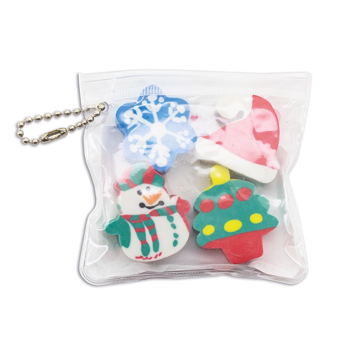 Set 4 borrachas natal hal
