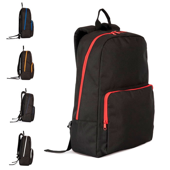 BACKPACK WITH CONTRASTING ZIP FASTENINGS