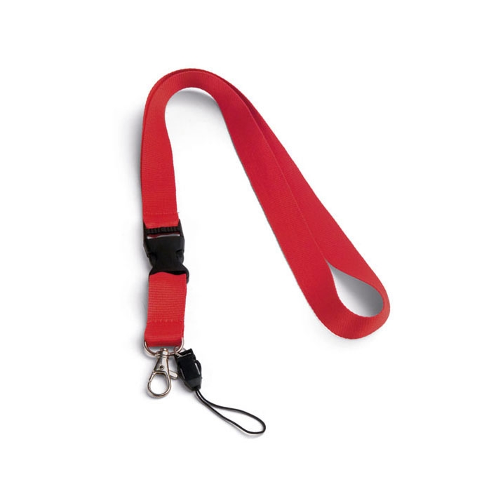 ANQUETIL. Lanyard em poli�ster com mosquet�o em metal