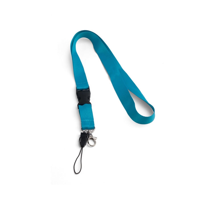 ANQUETIL. Lanyard em poli�ster com mosquet�o em metal