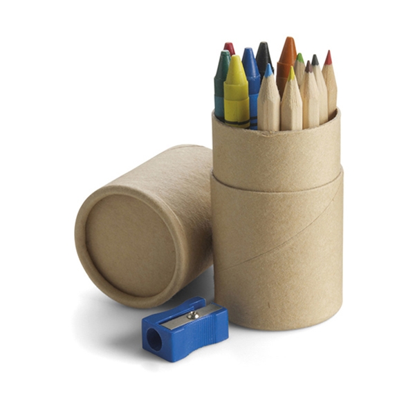 Tubo de papel�o com l�pis Jules