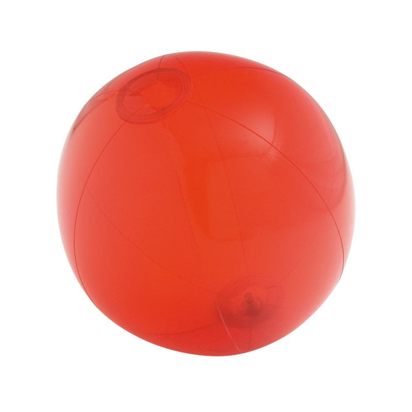 PECONIC. INFLATABLE BEACH BALL IN TRANSLUCENT PVC