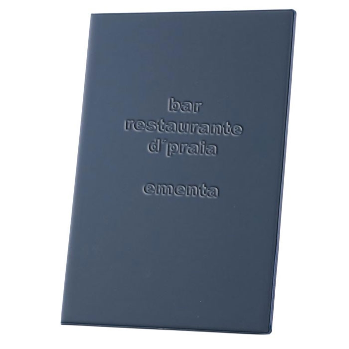 Capa menu em PVC, 4 bolsas